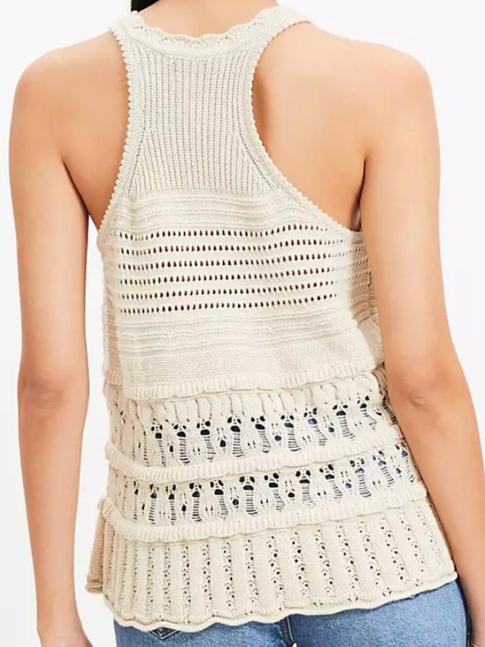 🦋 LOFT - Pointelle Swing Sweater Tank Top - Picture 4 of 6